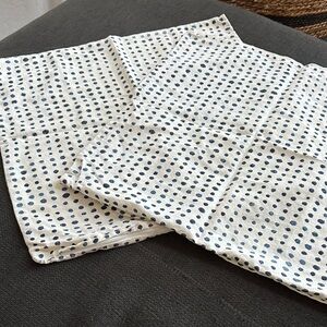 White and Blue Polka Dot pillow covers